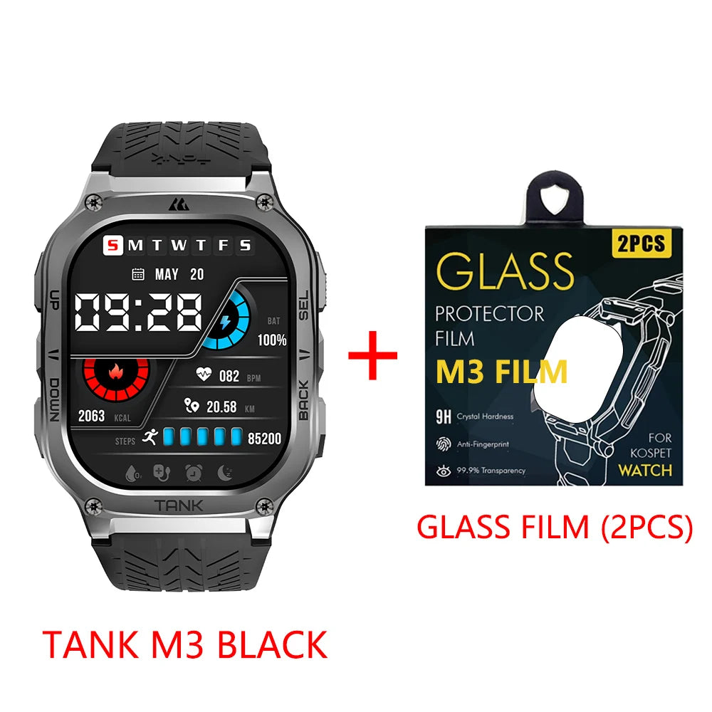 Kospet Tank M3 Smartwatch With Amoled Display And Bluetooth Fitness Tracking