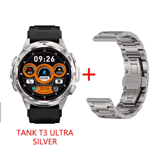 KOSPET TANK T3 Ultra GPS Smartwatch Rugged AMOLED Fitness Watch
