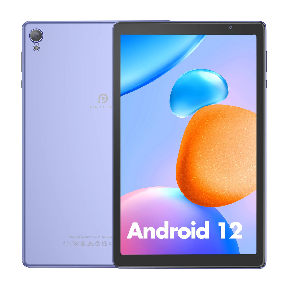 Pritom Android 14 Tablet With Dual Camera And Wireless Connectivity