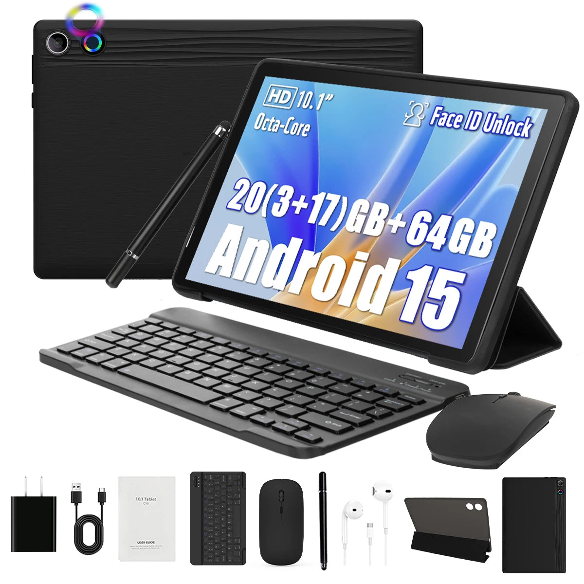 URAO Android 15 Tablet With Keyboard And Stylus Set