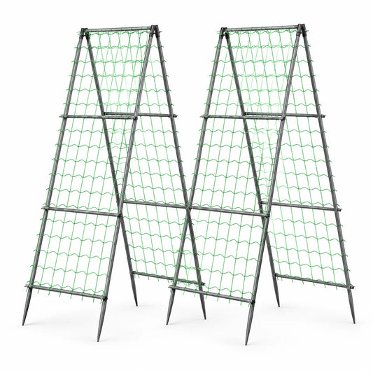 Metal Garden Trellis With Nylon Netting for Climbing Plants