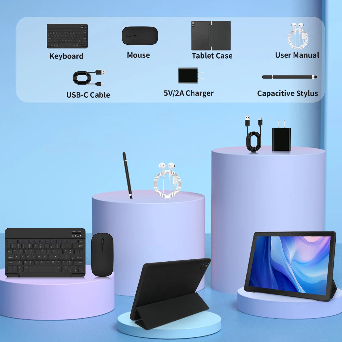 Aeezo Android 14 Tablet Featuring Hd Display And Face Unlock