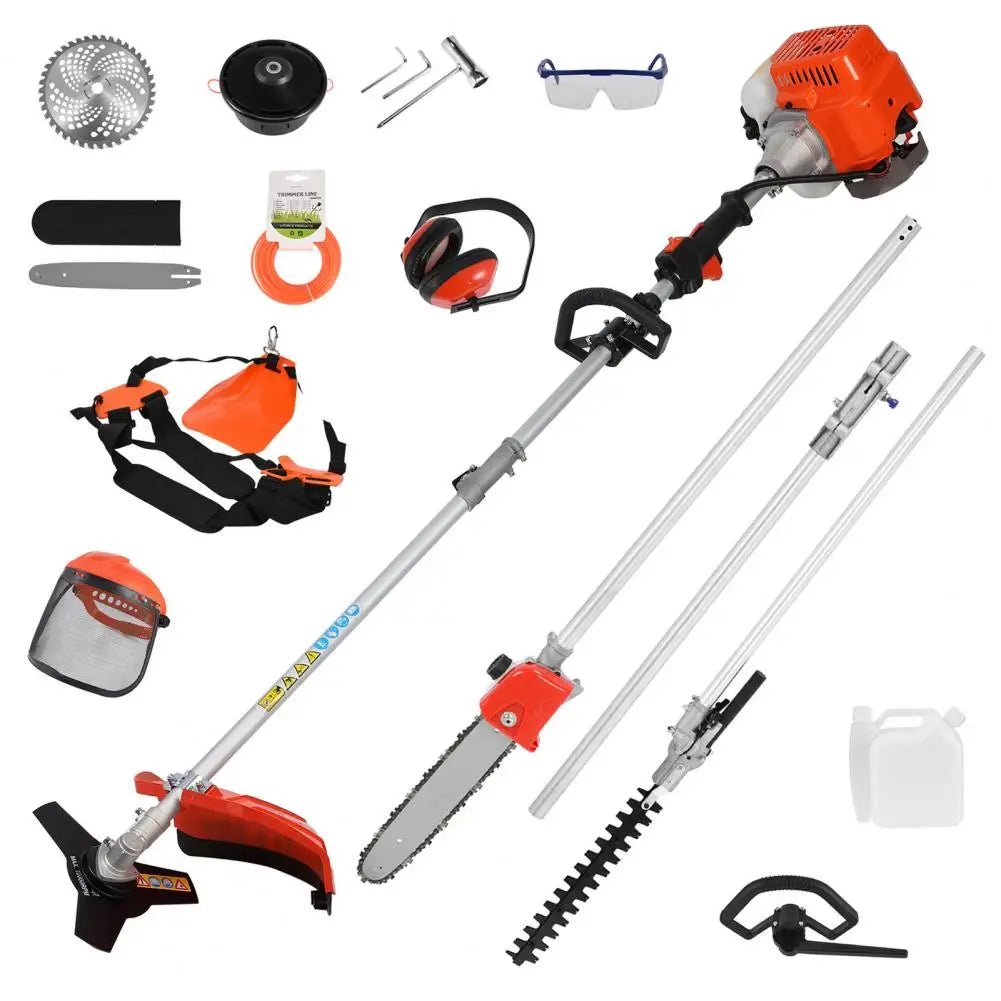 Five In One Gas Powered Lawn Mower Garden Tool Kit