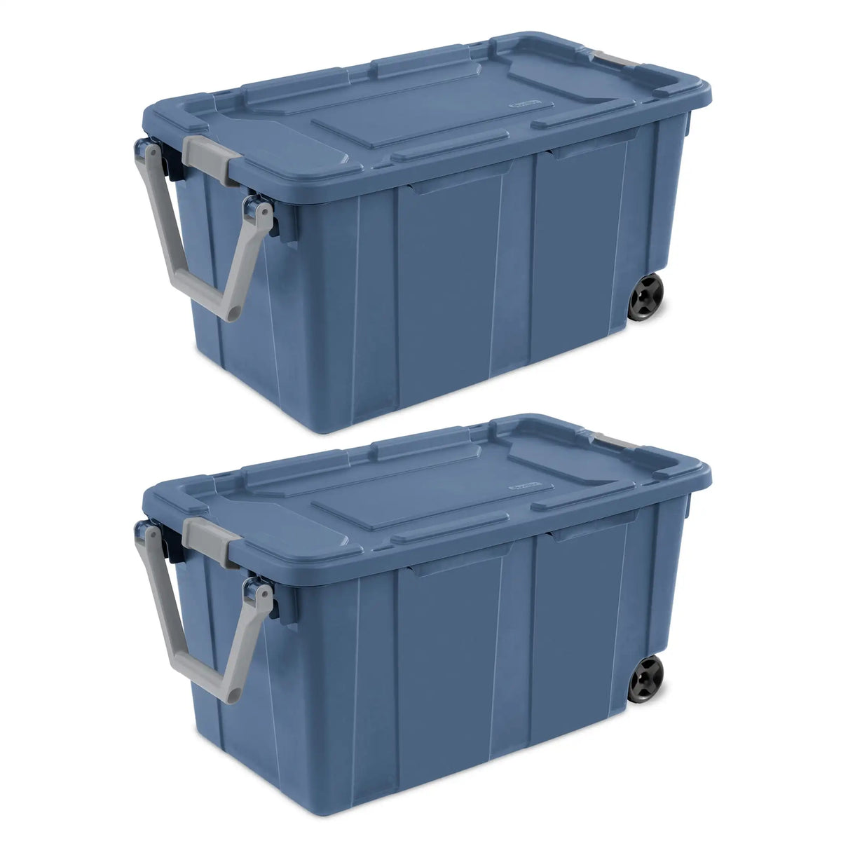 Sterilite Industrial Wheeled Plastic Storage Container With Handles