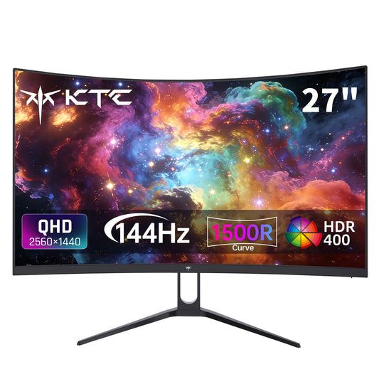 KTC 27-Inch Curved QHD Monitor 144Hz HDR400 1500R HVA