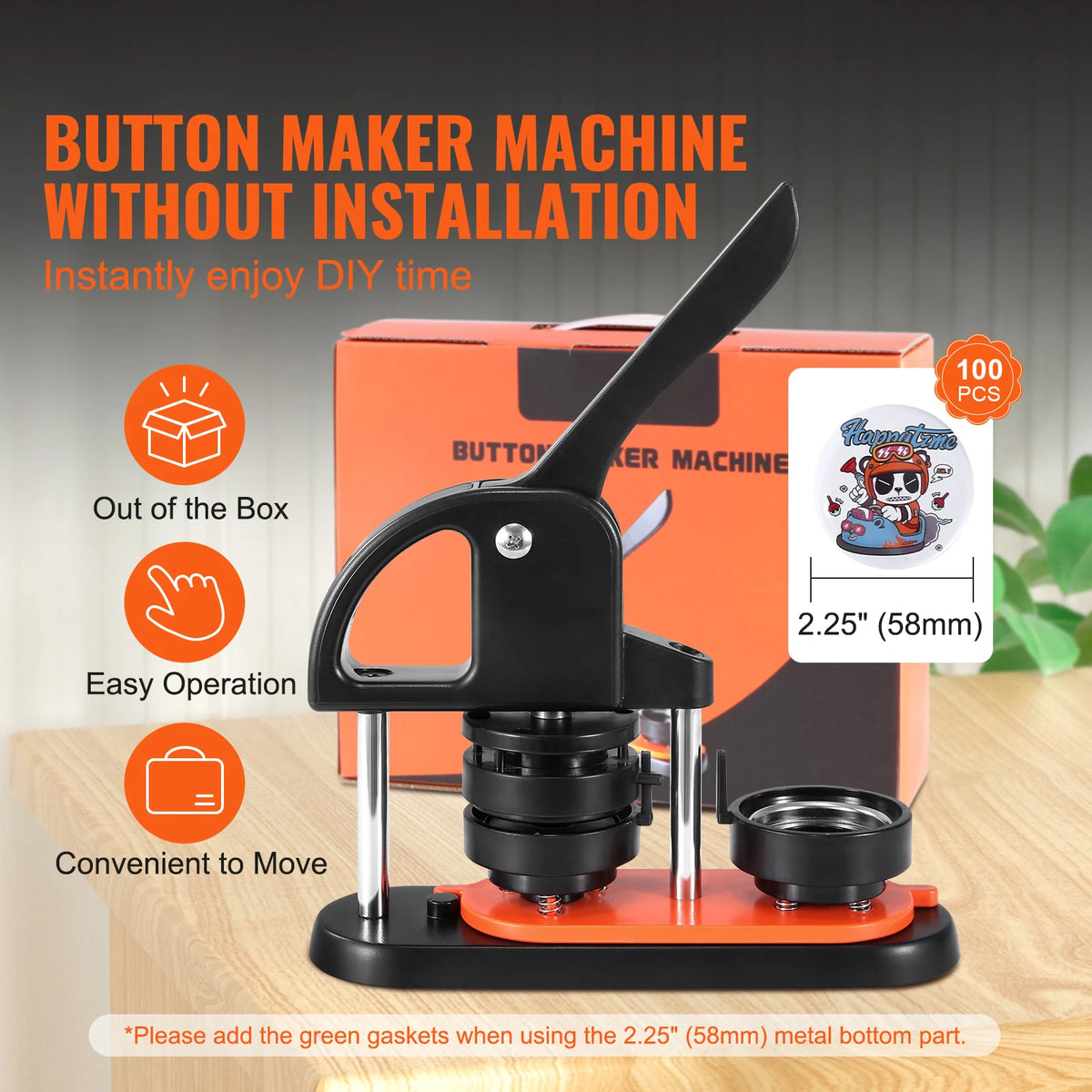SucceBuy Button Maker Kit Ergonomic Arc Handle