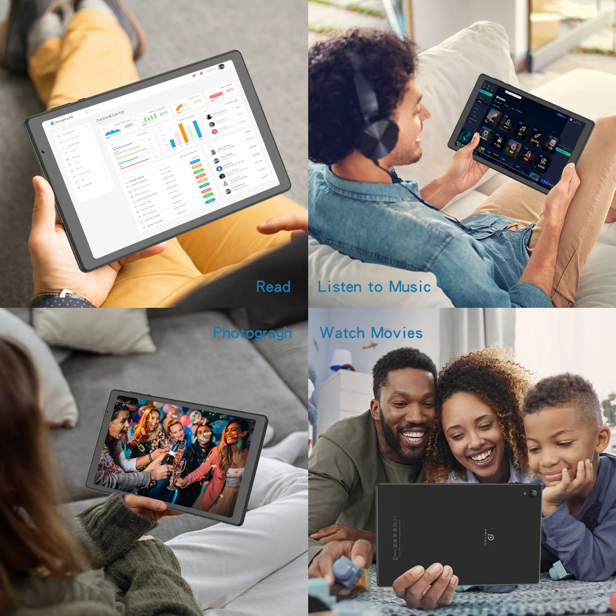 Pritom Android 14 Tablet With Dual Camera And Wireless Connectivity
