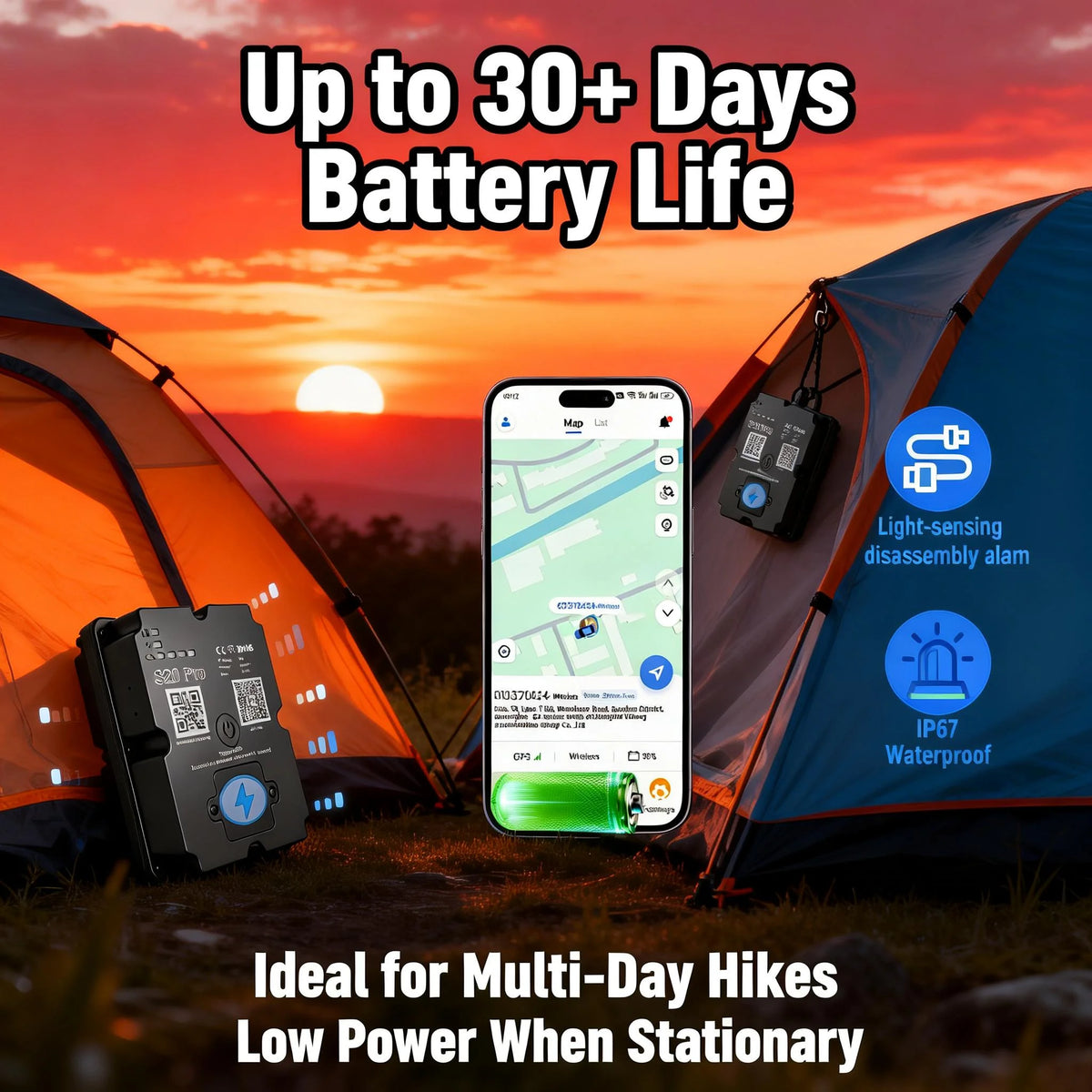 Wanwaytech 4G Real Time GPS Tracker Waterproof Portable Outdoor Device