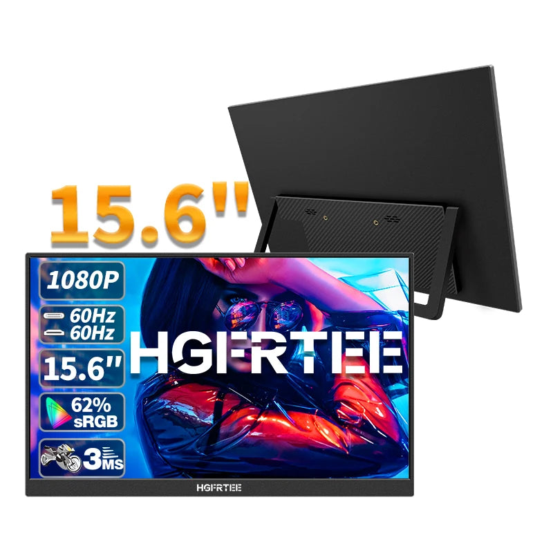 HGFRTEE Portable Monitor For External Laptop Display With Speakers