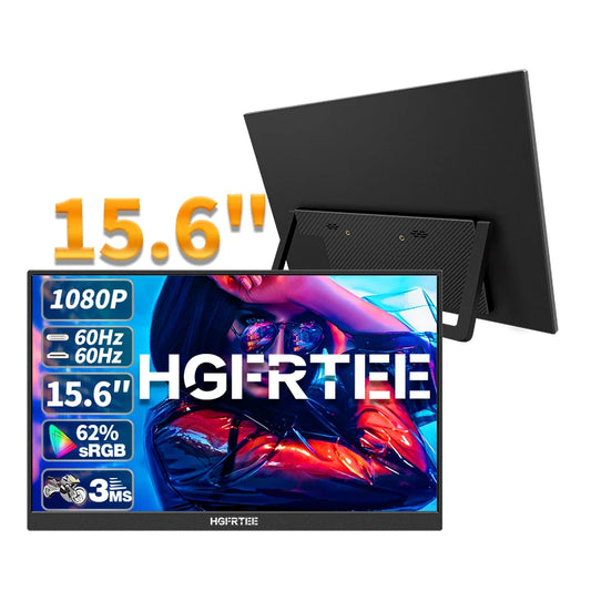 HGFRTEE Portable Monitor For External Laptop Display With Speakers