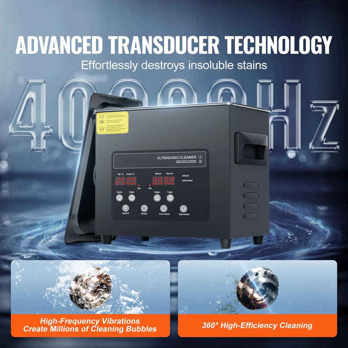 SucceBuy Portable Ultrasonic Cleaner For Dishes And Household Cleaning