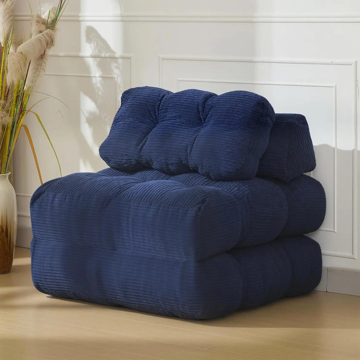 Hmmiss Foldable Sofa Bed With Pillow And Side Pocket For Living Room Lounge