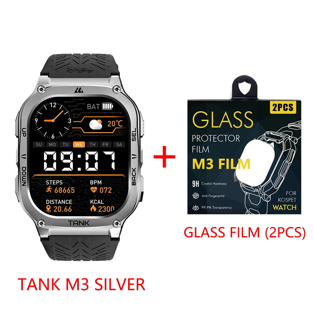 Kospet Tank M3 Smartwatch With Amoled Display And Bluetooth Fitness Tracking