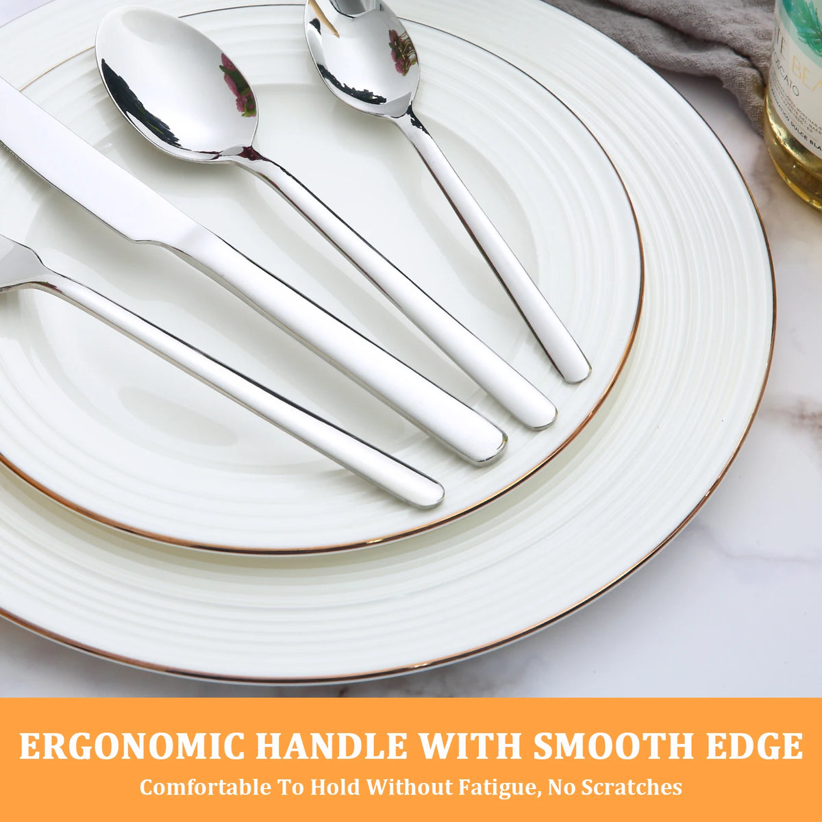 Hansmart 24 Piece Stainless Steel Flatware Set For Dining
