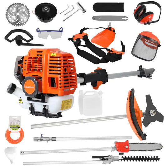 Five In One Gas Powered Lawn Mower Garden Tool Kit