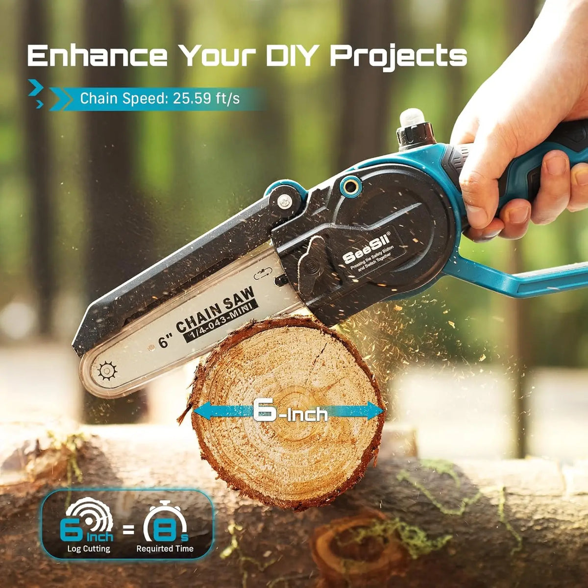 Seesii Brushless Electric Saw And Pruning Shears Cordless Garden Tool
