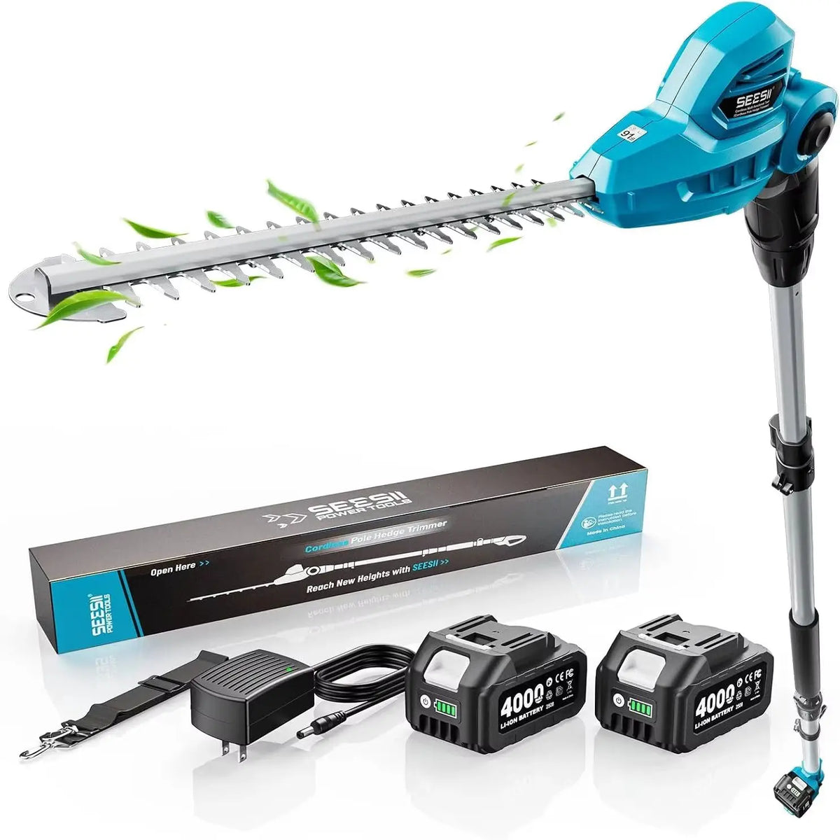 Seesii Cordless Telescopic Hedge Trimmer For Garden Care