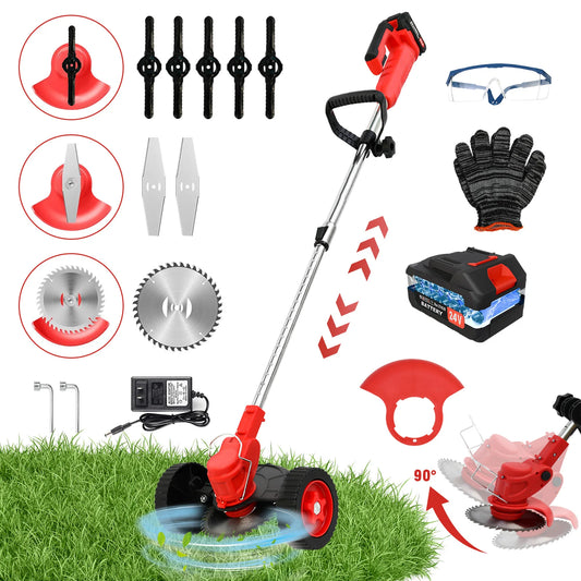 Cordless 21V Grass Trimmer And Lawn Edger For Home Gardens