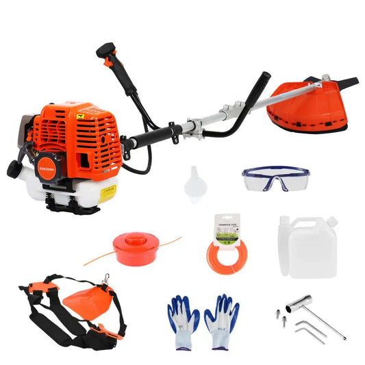 Gas Powered Weed Wacker And Hedge Trimmer Brush Cutter Tool
