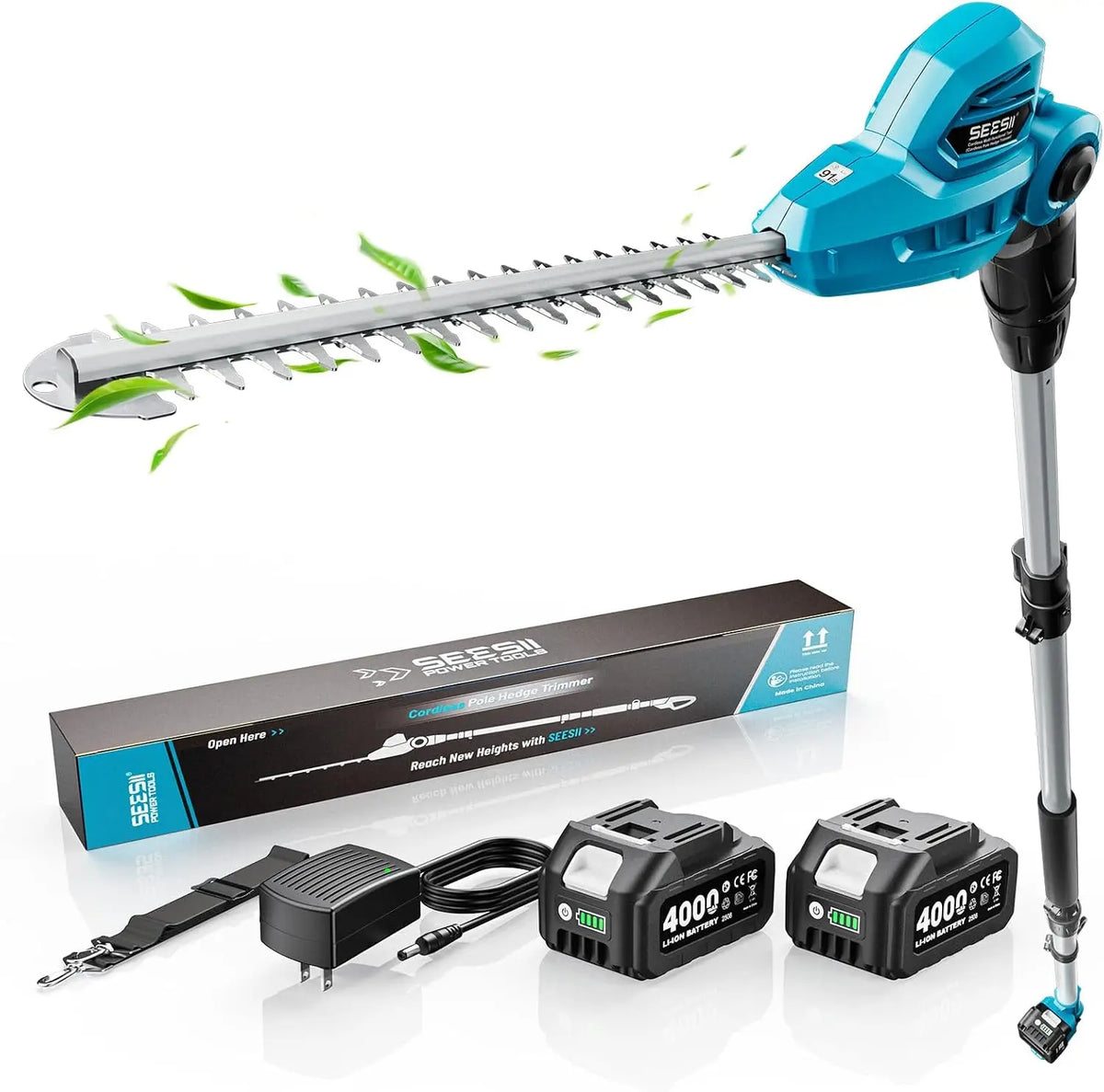 Seesii Cordless Telescopic Hedge Trimmer For Garden Care