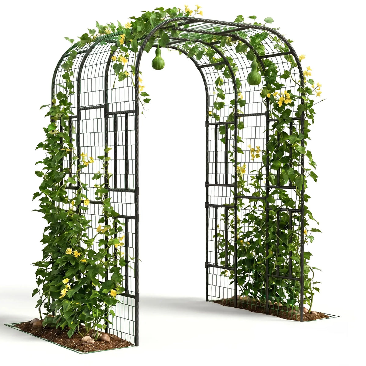 HiMISS Steel Garden Arch Trellis for Climbing Plants and Vines