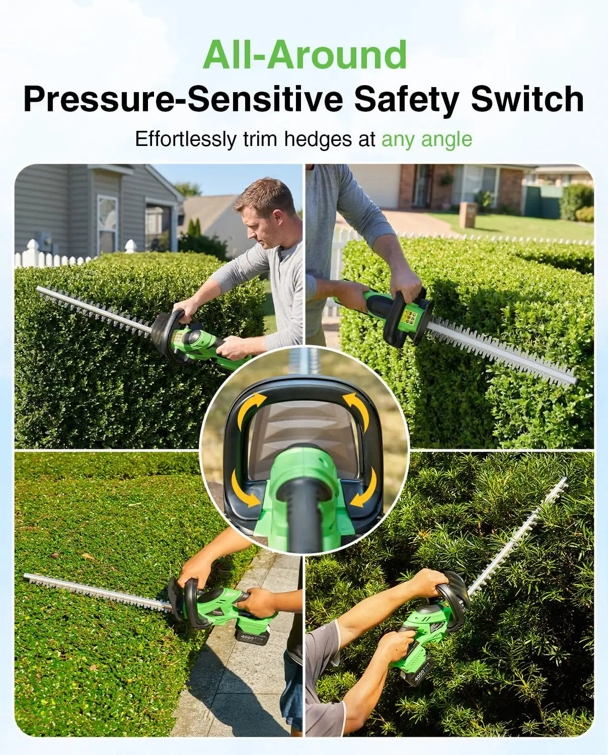 Taskstar Cordless Hedge Trimmer With Brushless Motor And Dual Batteries