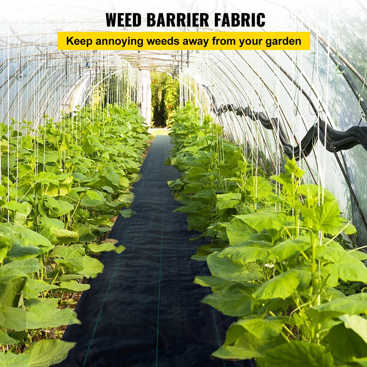 SucceBuy Heavy Duty Woven Landscape Fabric Weed Barrier Ground Cover