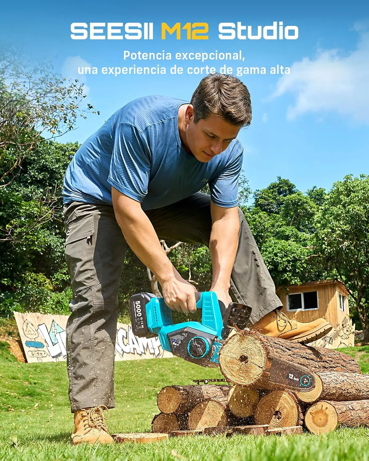 Seesii Cordless Brushless Electric Chainsaw Compatible With Makita Battery