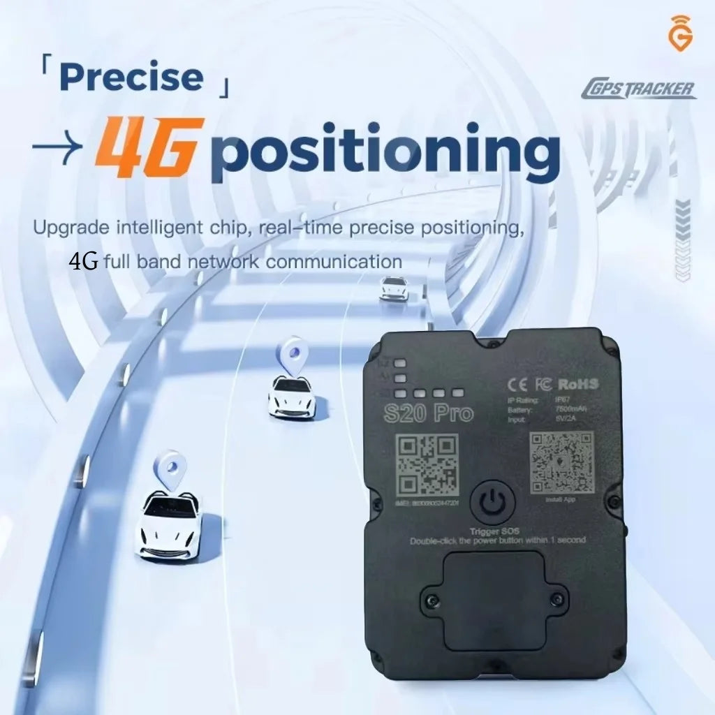 Wireless Magnetic 4G GPS Vehicle Tracker With App Control