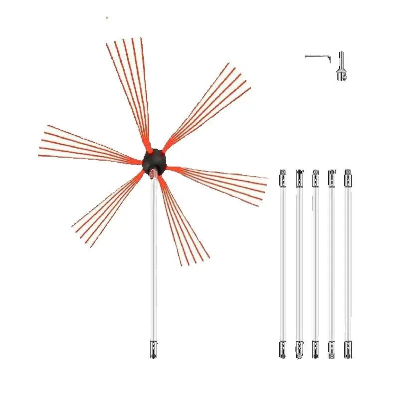 SucceBuy Chimney Sweep Kit With Drill Driven Brush For Fireplace