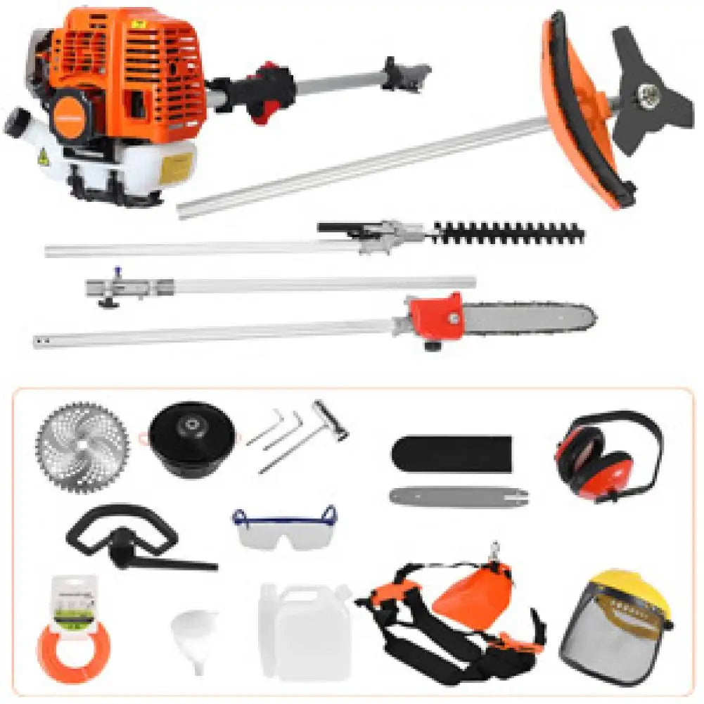 Five In One Gas Powered Lawn Mower Garden Tool Kit