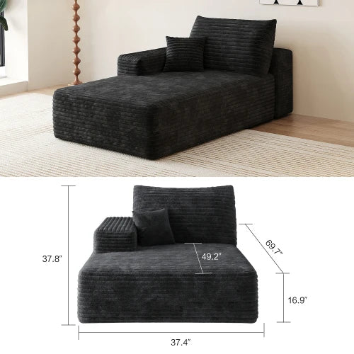 YQXH Cloud-Style Modular Sectional Sofa Corduroy Cover Memory Foam Cushions