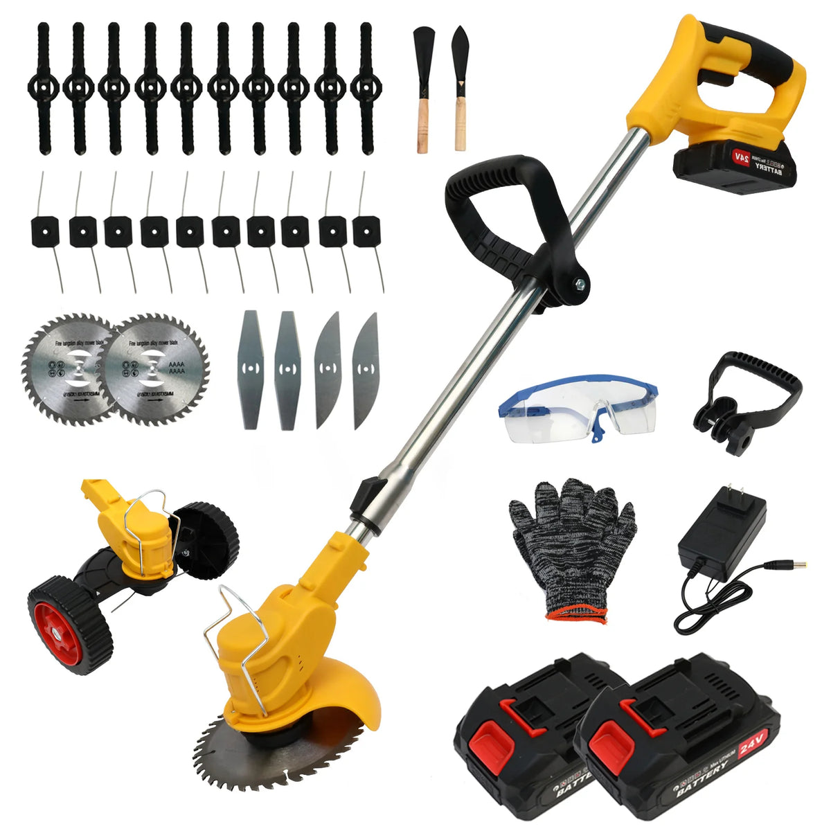 21V Cordless 3In1 Grass Trimmer Lawn Mower Brush Cutter