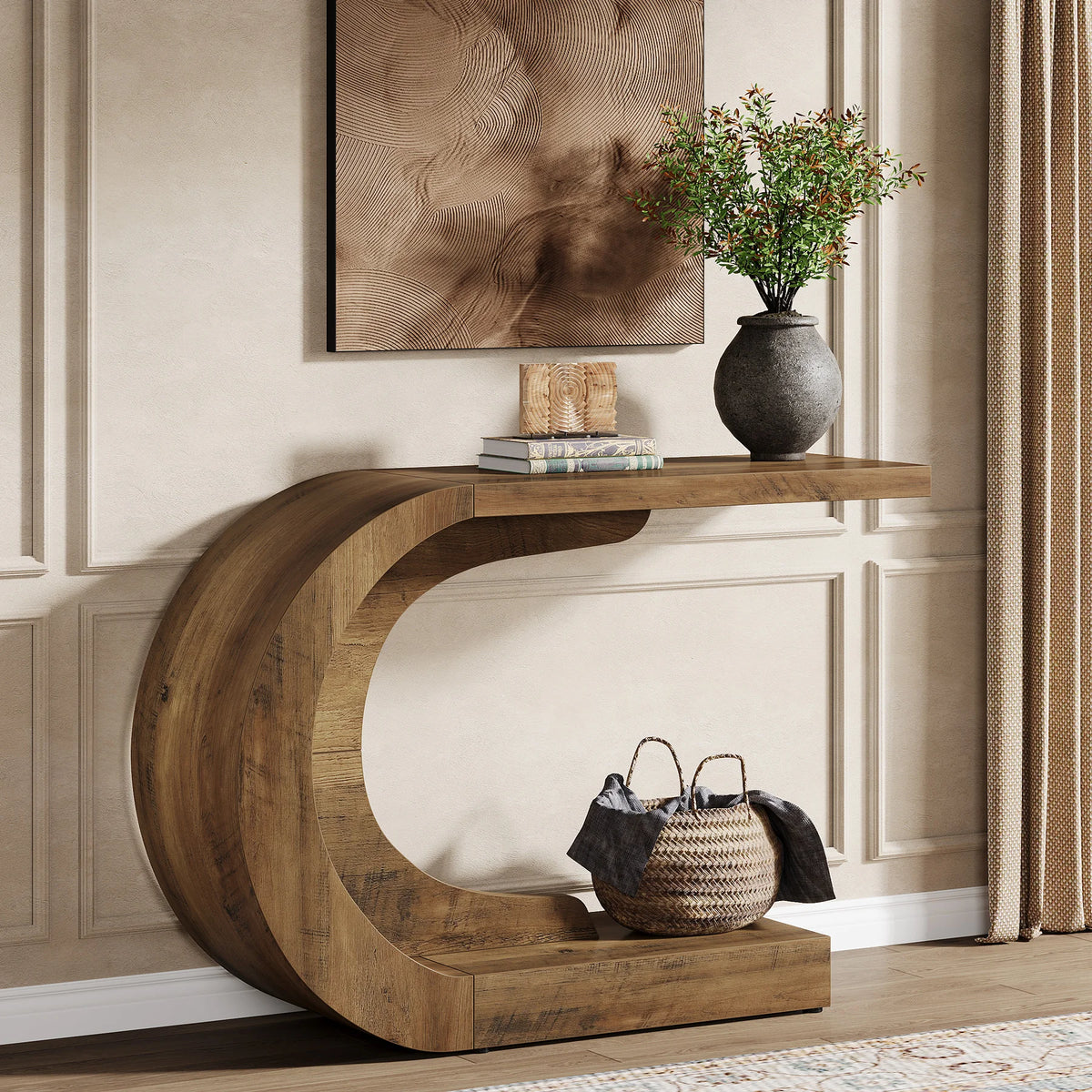 Tribesigns Mid-Century Modern Wood Console Table