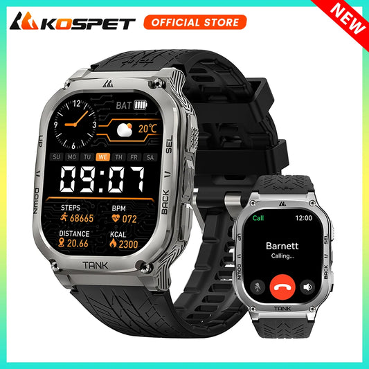 Kospet Tank M3 Smartwatch With Amoled Display And Bluetooth Fitness Tracking