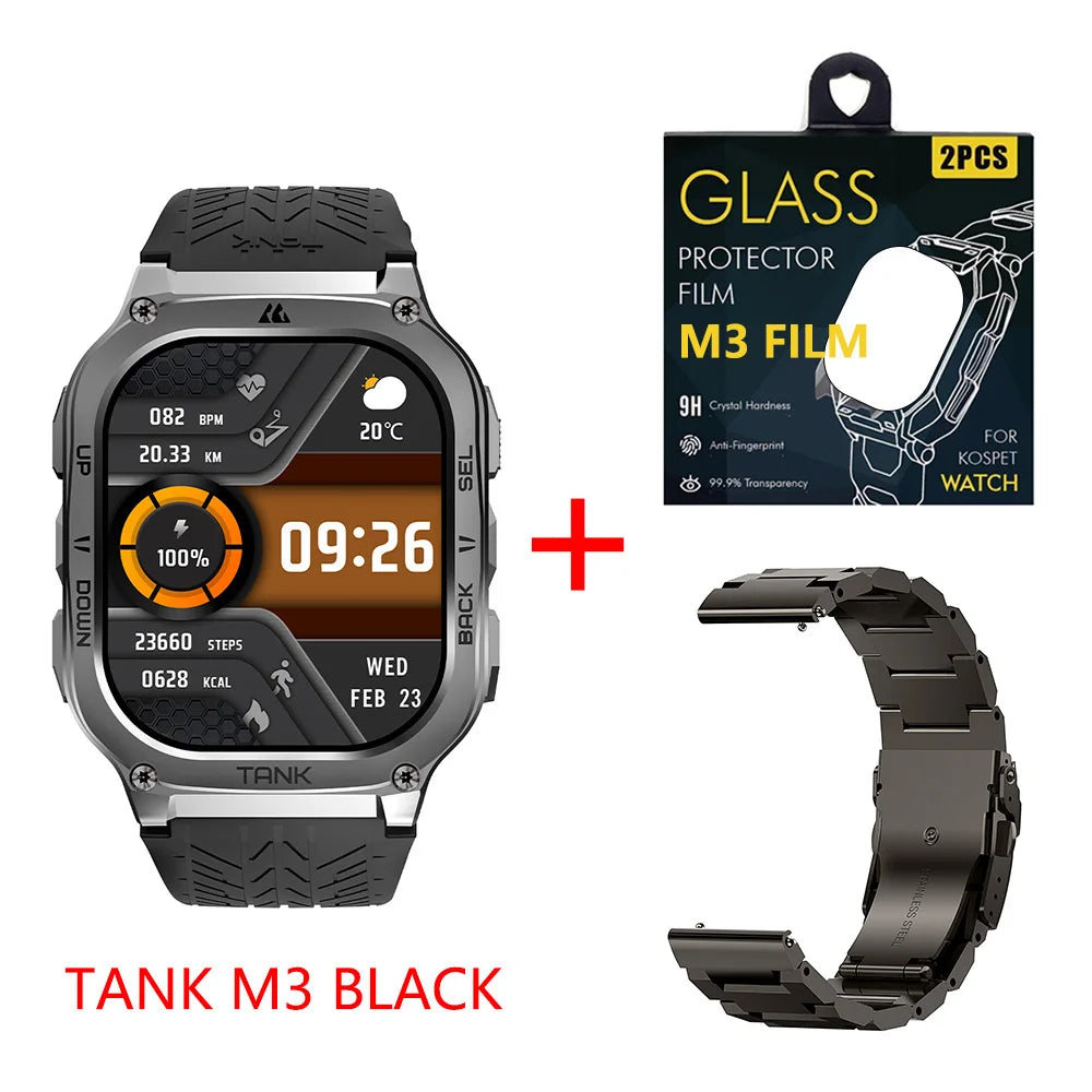 Kospet Tank M3 Smartwatch With Amoled Display And Bluetooth Fitness Tracking