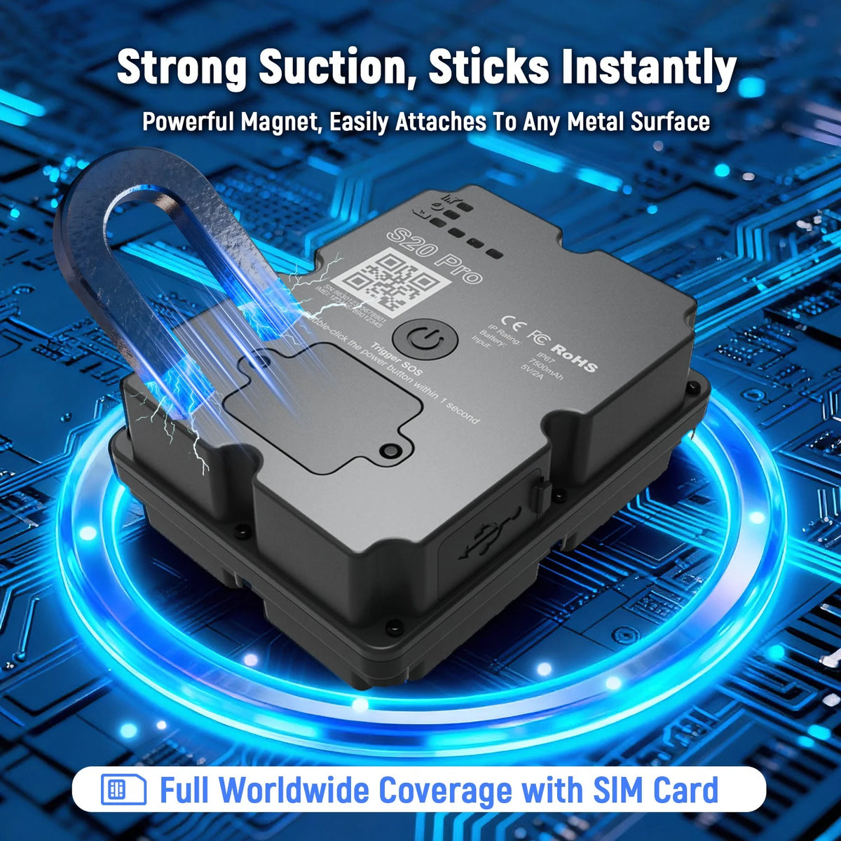 Wireless Magnetic 4G GPS Vehicle Tracker With App Control