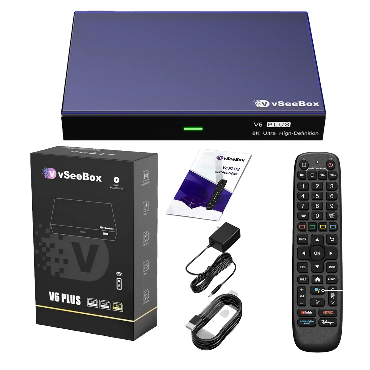 JISYONK Android TV Box 8K Voice Control WiFi 6 Media Center