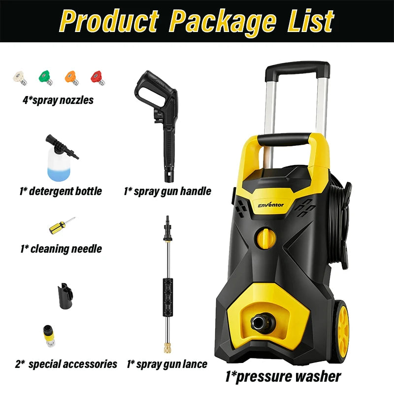 Enventor Electric Pressure Washer Portable High Pressure Cleaner