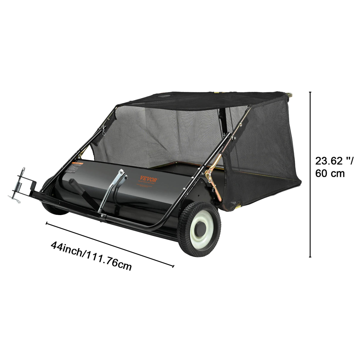 SucceBuy Heavy Duty Tow Behind Lawn Sweeper With Collector Bag