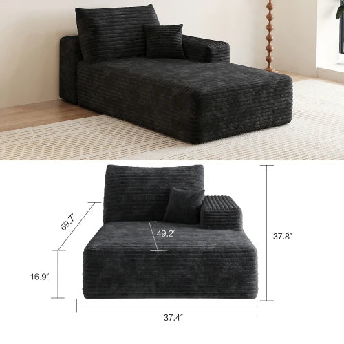 YQXH Cloud-Style Modular Sectional Sofa Corduroy Cover Memory Foam Cushions