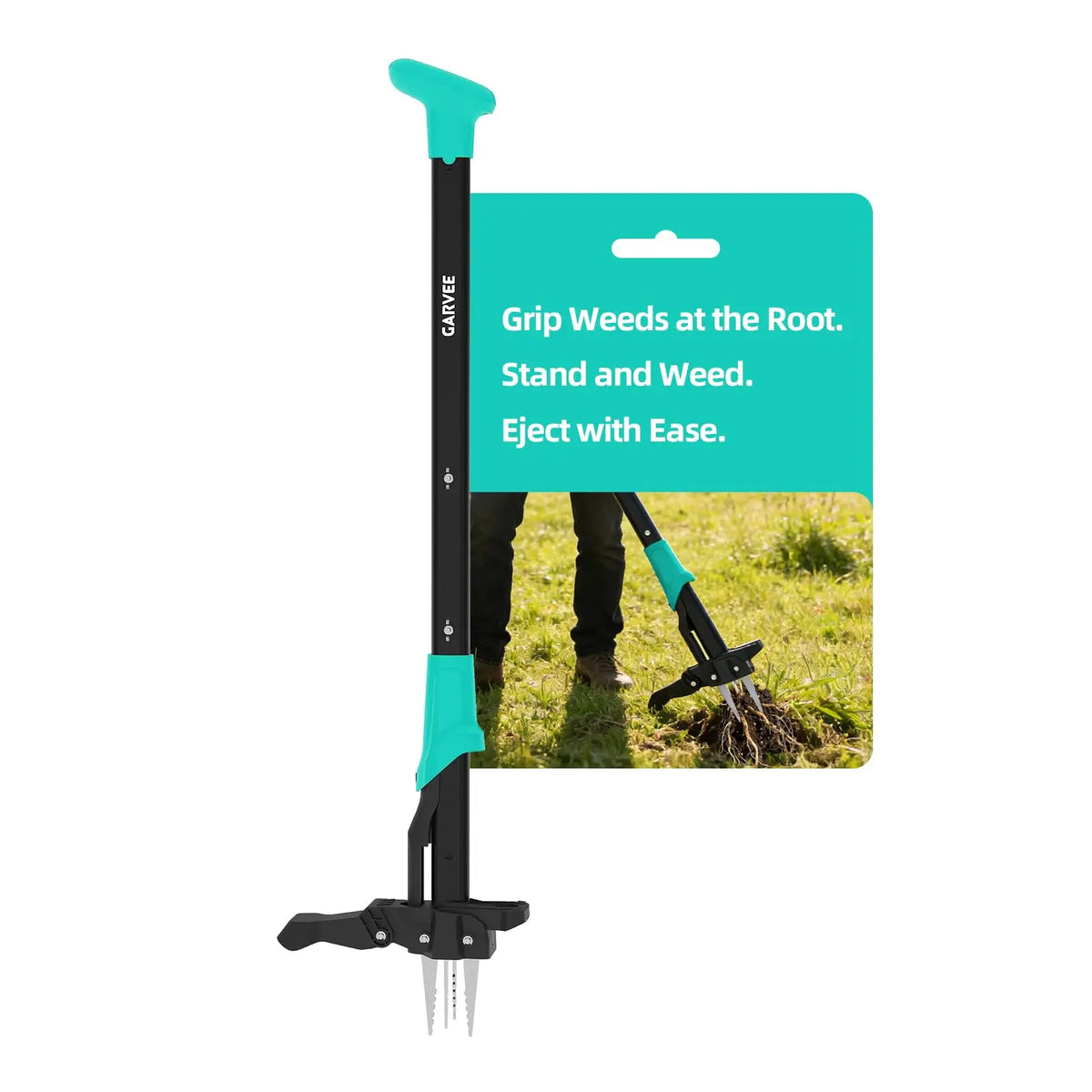 Stand Up Weed Puller For Gardens With Long Ergonomic Handle