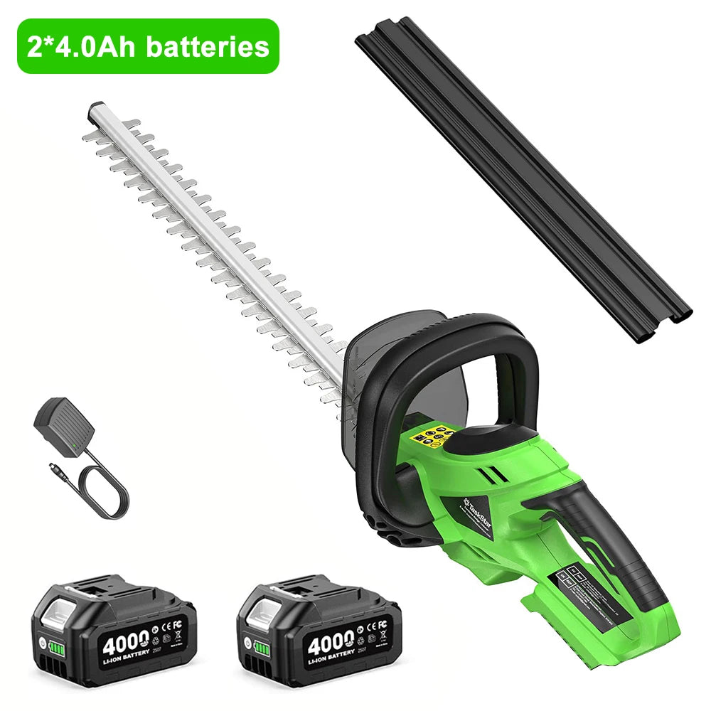 Taskstar Cordless Hedge Trimmer With Brushless Motor And Dual Batteries