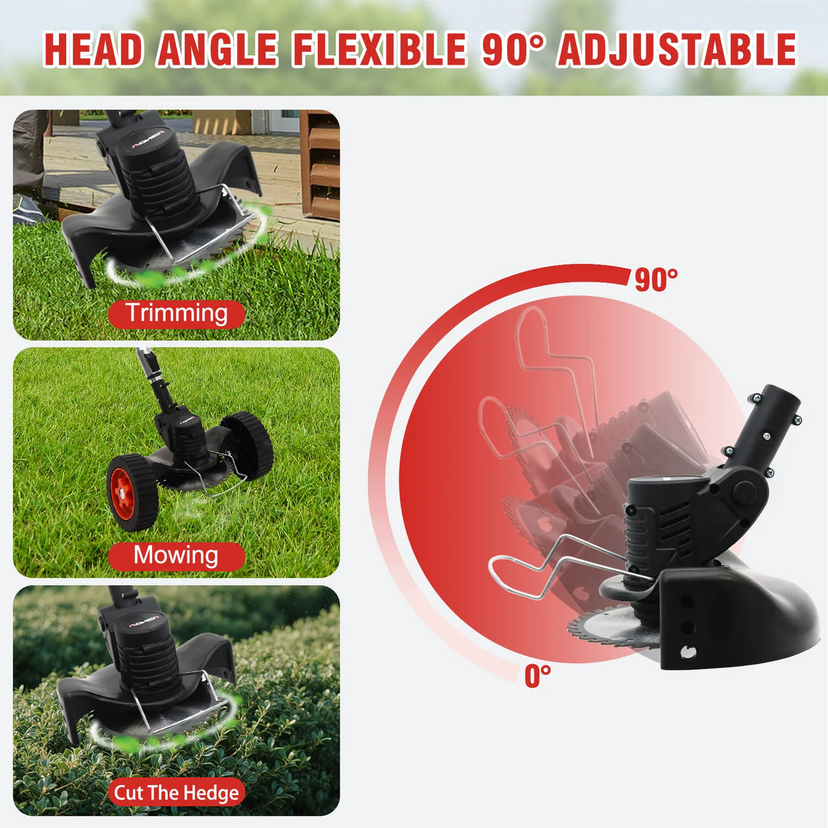Cordless Brushless Electric String Trimmer And Lawn Edger Tool