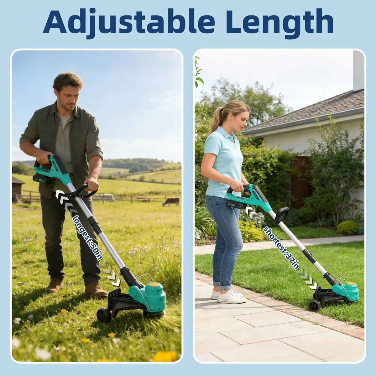 Cordless Battery String Trimmer With Automatic Line Feed System