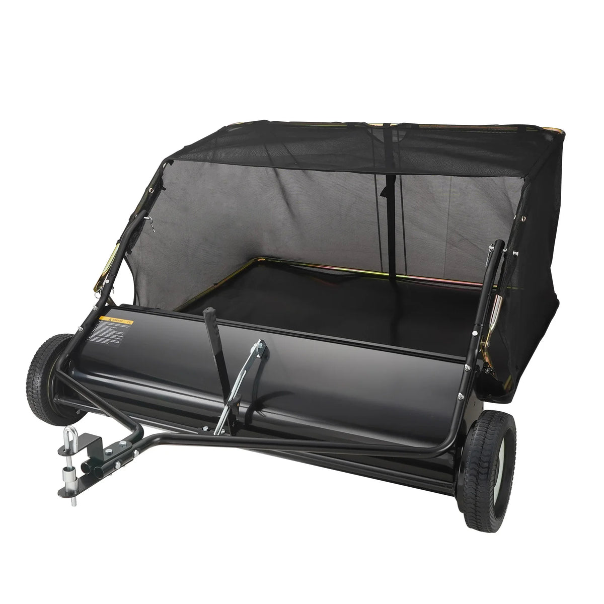 SucceBuy Heavy Duty Tow Behind Lawn Sweeper With Collector Bag