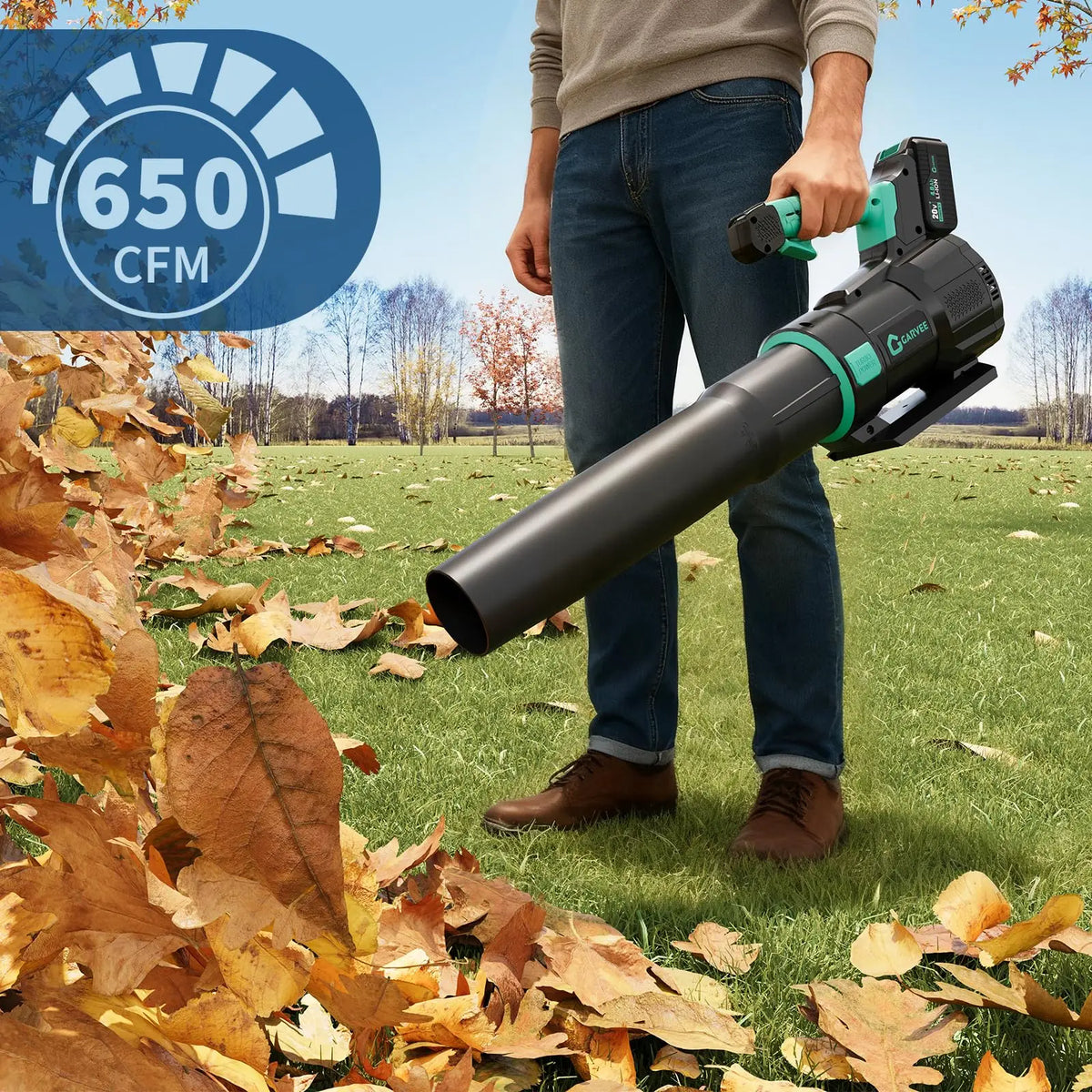 HiMISS Cordless Leaf Blower Kit With Batteries And Fast Charger