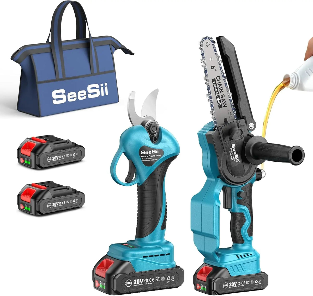Seesii Brushless Electric Saw And Pruning Shears Cordless Garden Tool