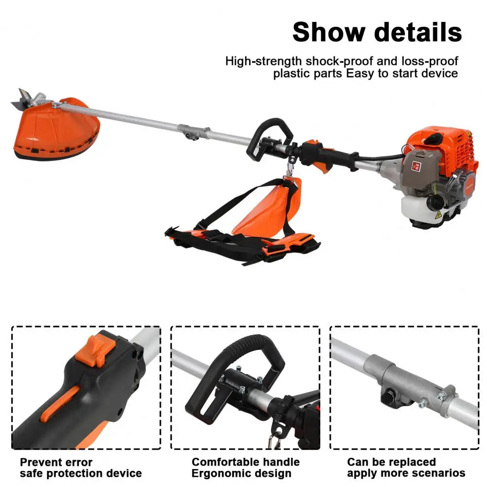 Five In One Gas Powered Lawn Mower Garden Tool Kit