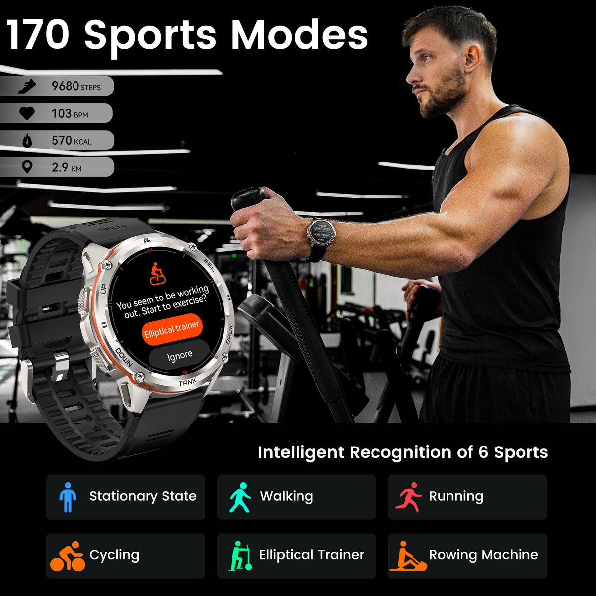 KOSPET TANK T3 Ultra GPS Smartwatch Rugged AMOLED Fitness Watch